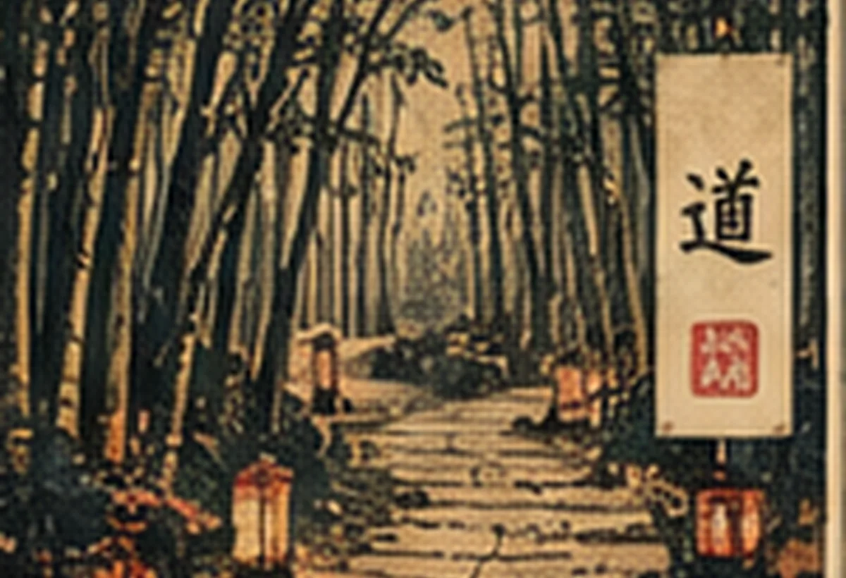 A narrow path through a tranquil grove of bamboo